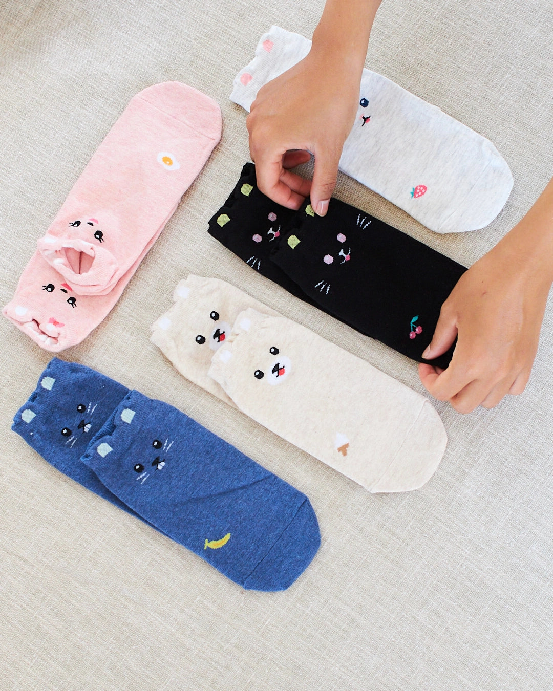 CHAUSSETTES SOURIS ROSE