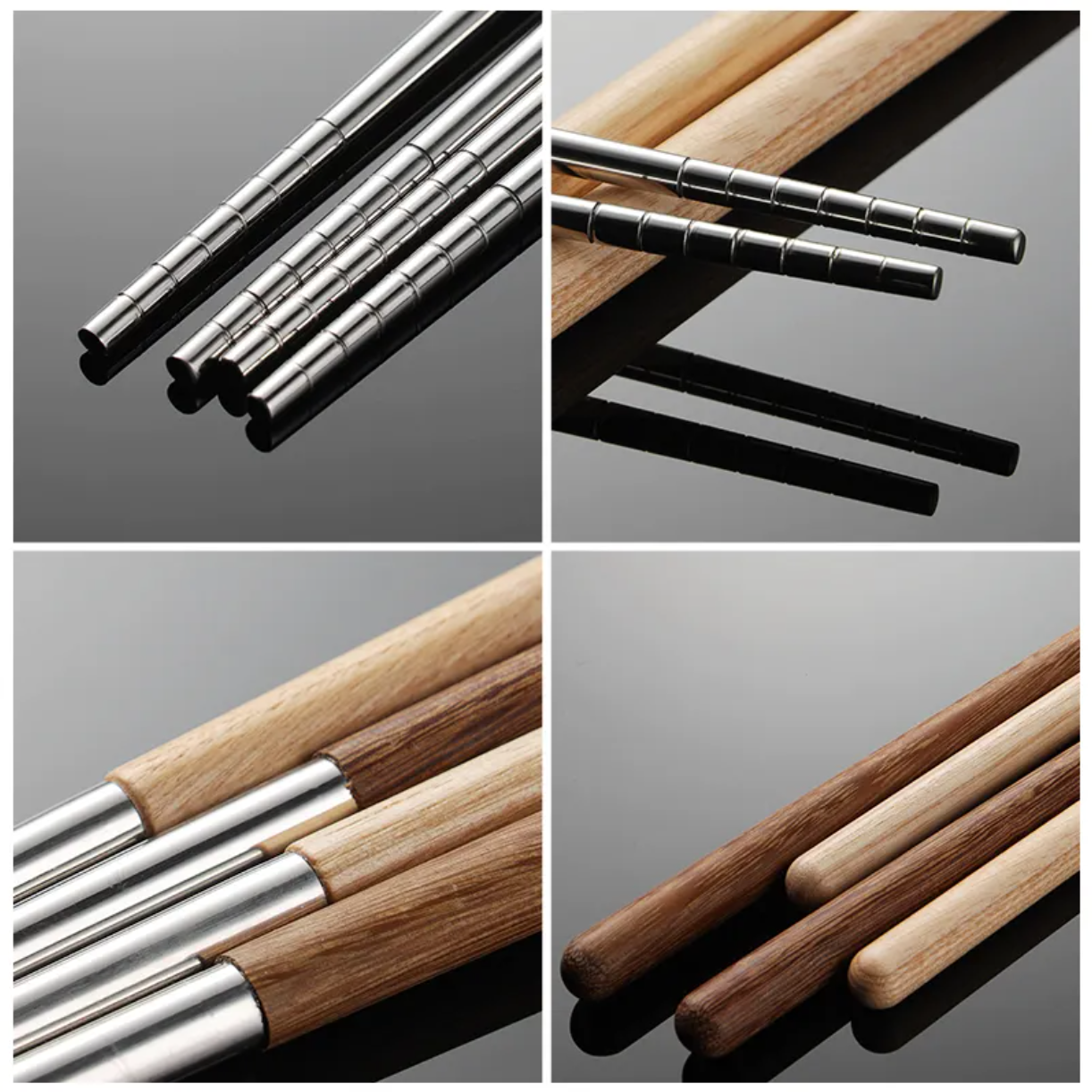 BAGUETTES DE CUISINE - BOIS ET INOX
