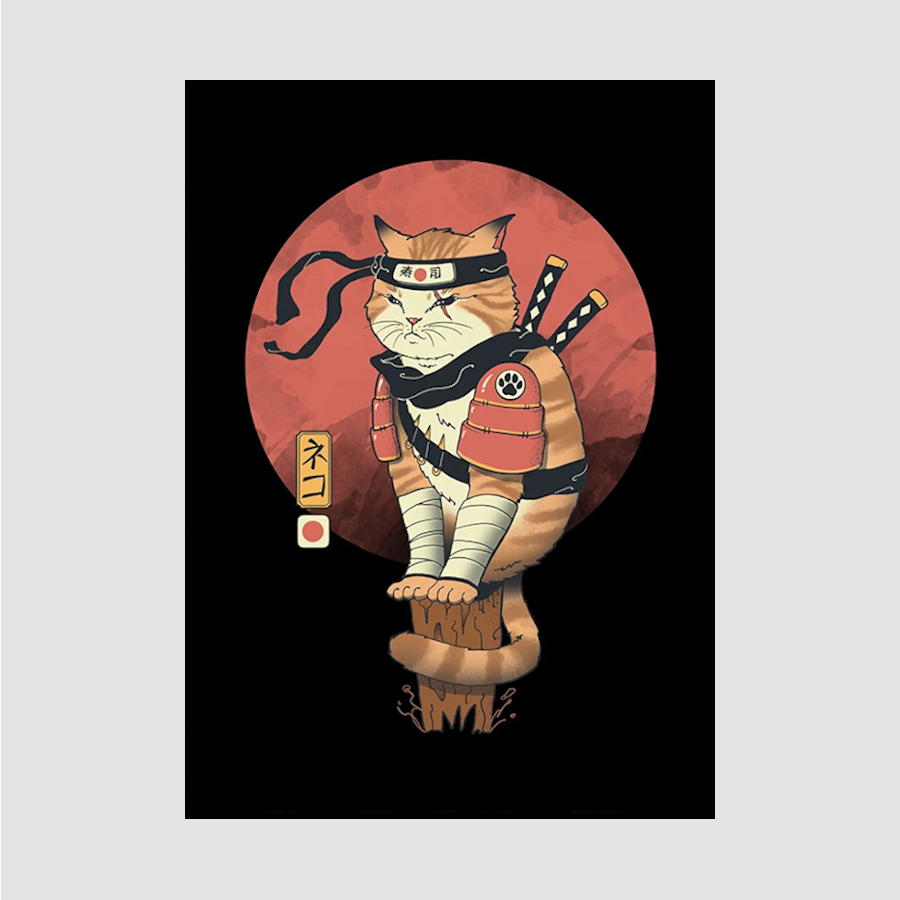 AFFICHE TOILE CHAT NINJA - SEOUL STATION