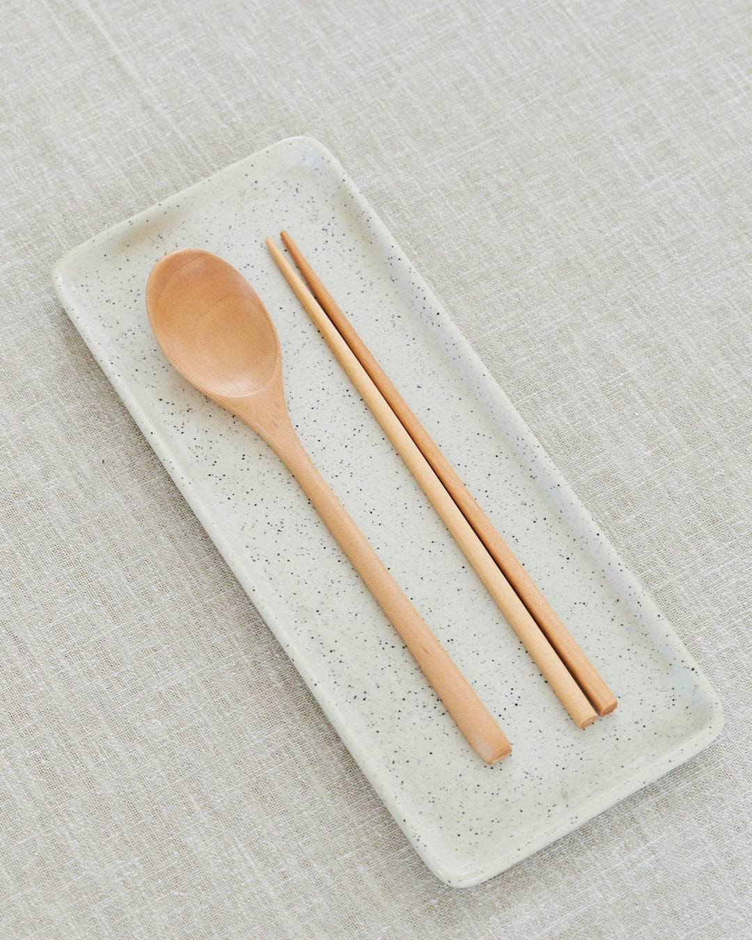 SET CUILLÈRE BAGUETTES - TISSAGE NOIR