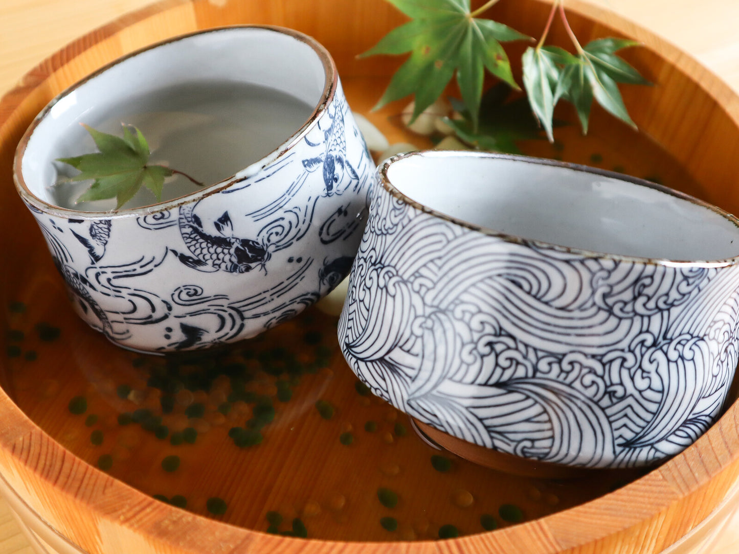bol matcha japonais vagues