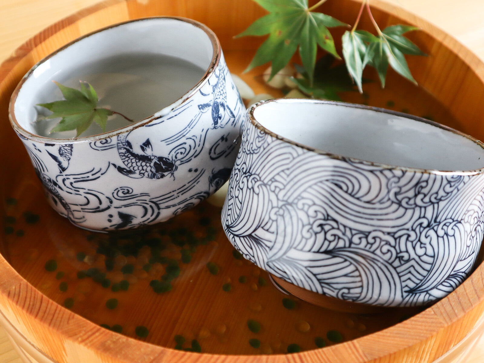 bol matcha japonais vagues