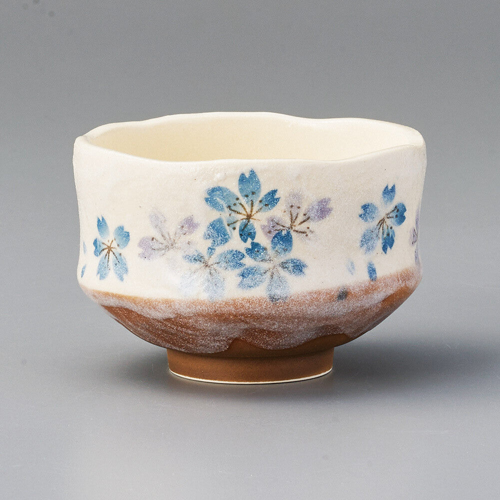 bol matcha fleurs sakura bleu