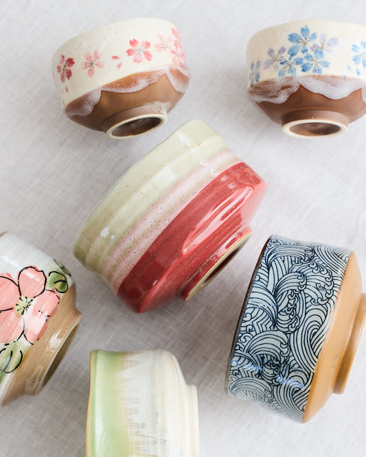 bol matcha rouge rose