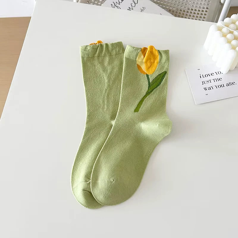 chaussettes printemps fleur