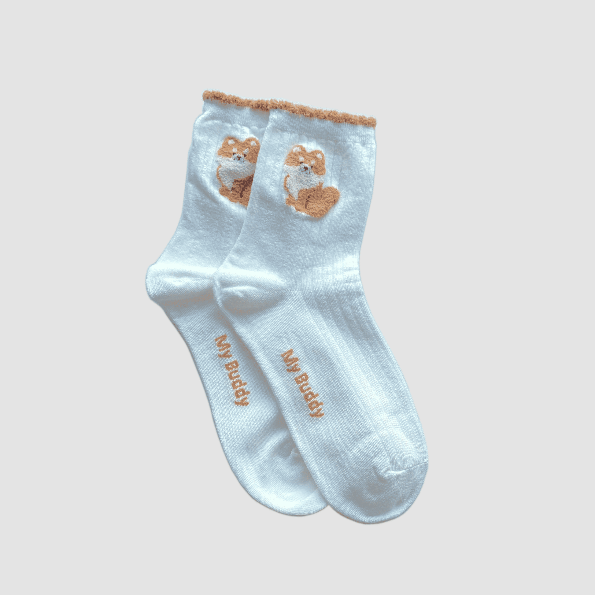 produits coréens chaussettes chien marron