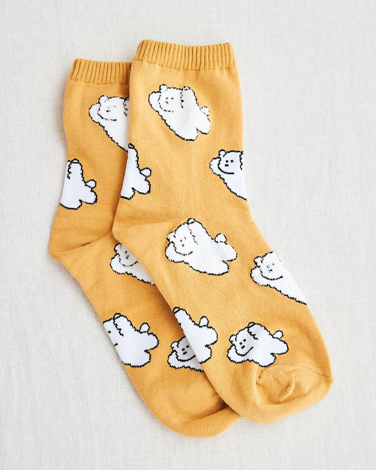 chaussettes mignonnes chien blanc