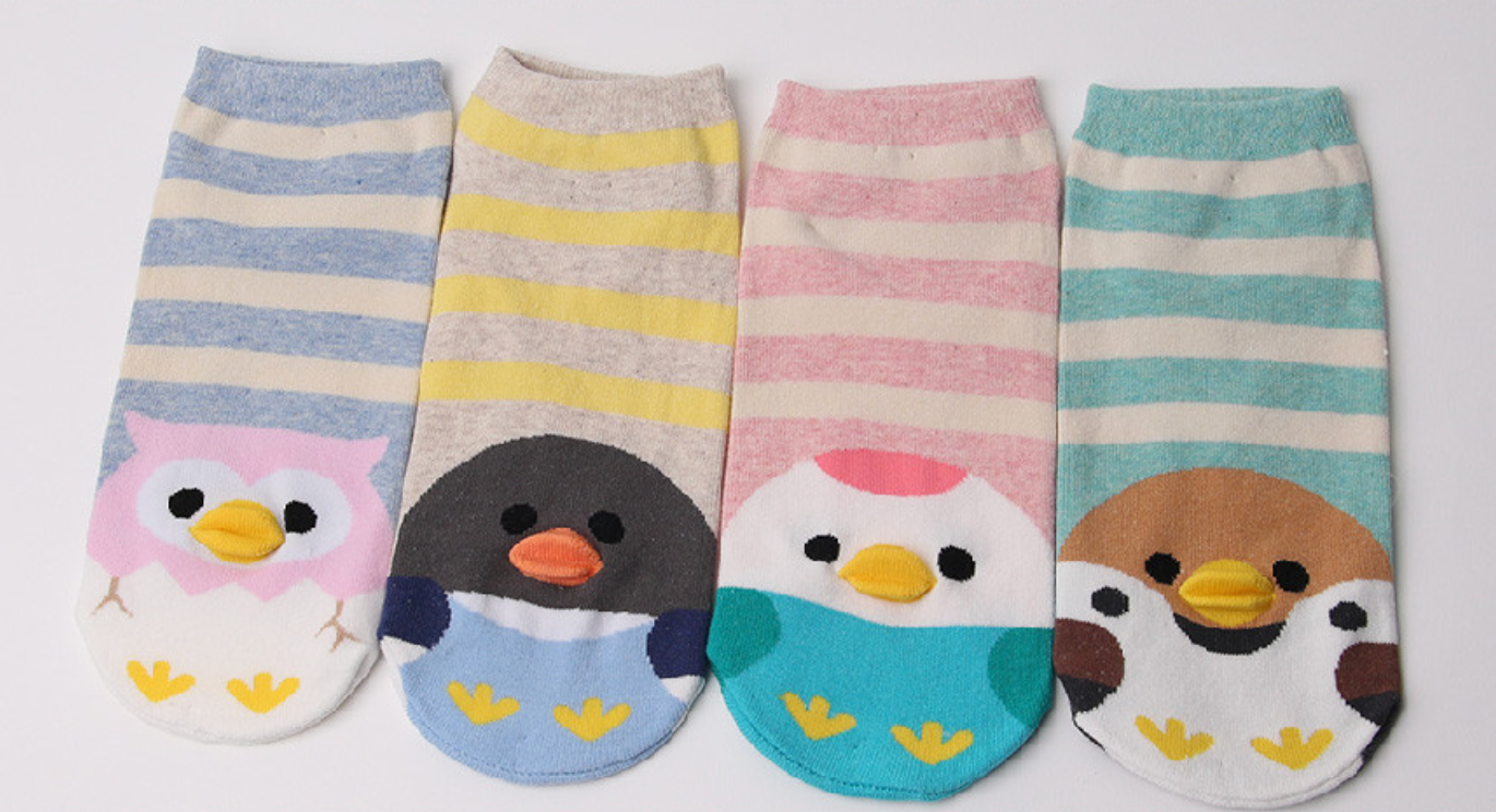 CHAUSSETTES HIBOU RAYÉES -SEOUL STATION