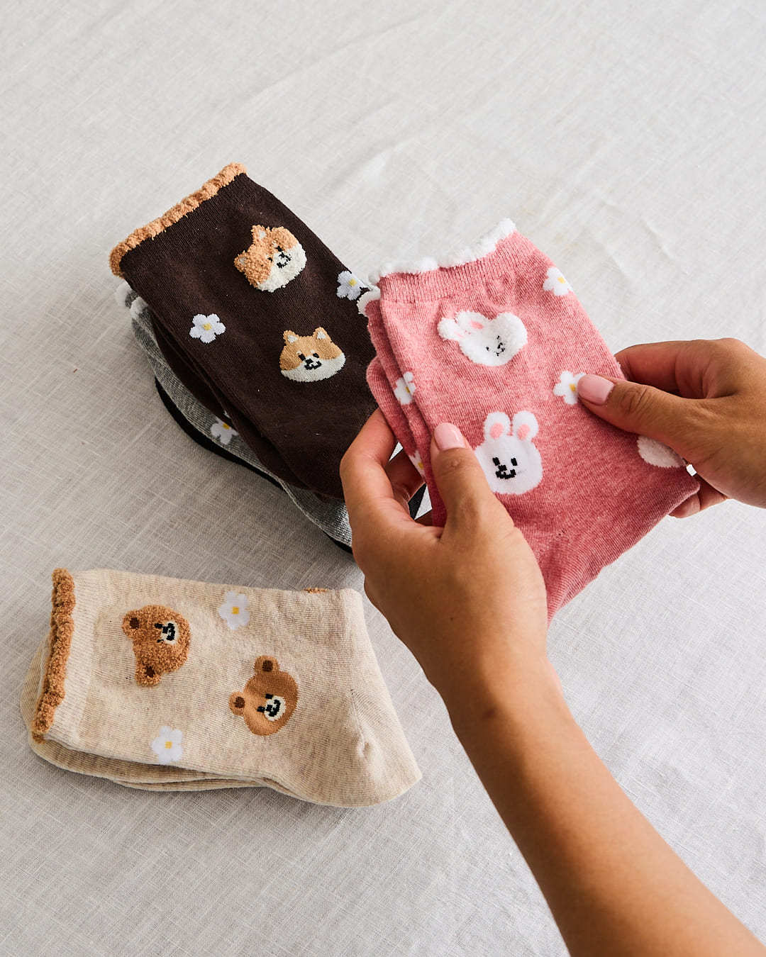 chaussettes douces et mignonnes