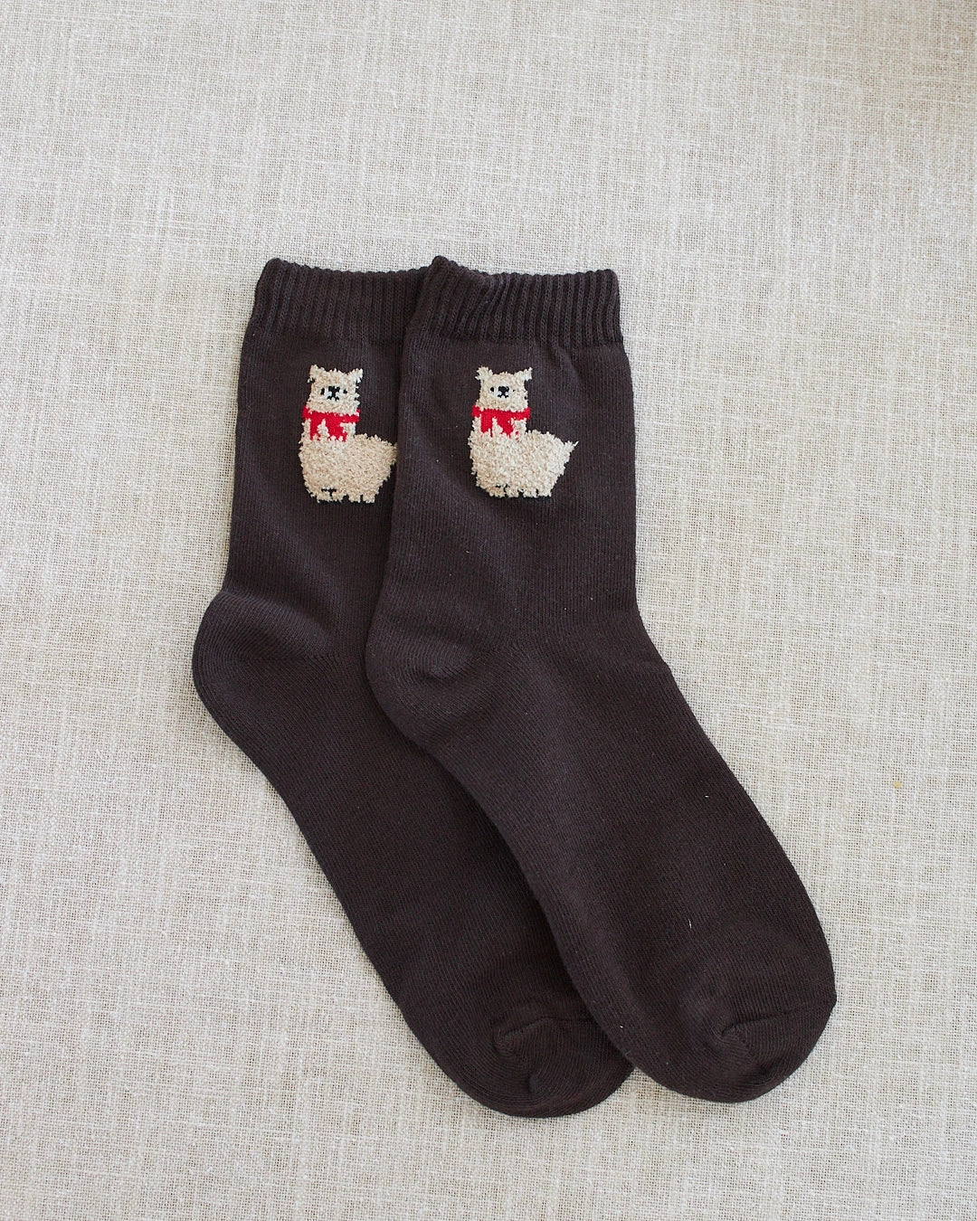 chaussettes lama marrron