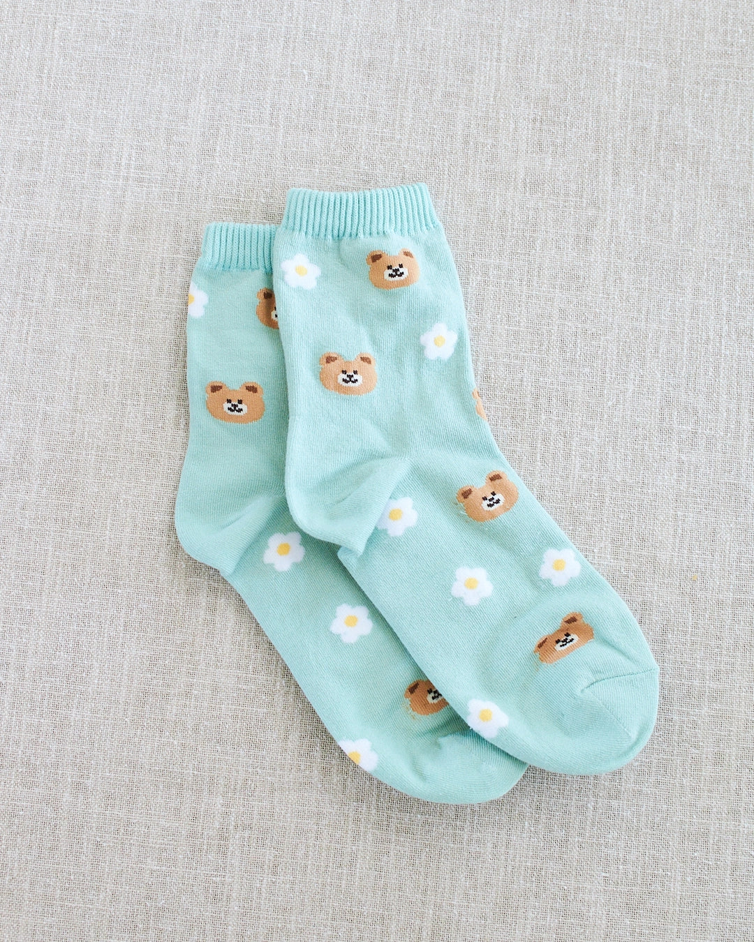 chaussettes mignonnes turquoise