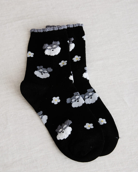 chaussettes seoul station chien noir