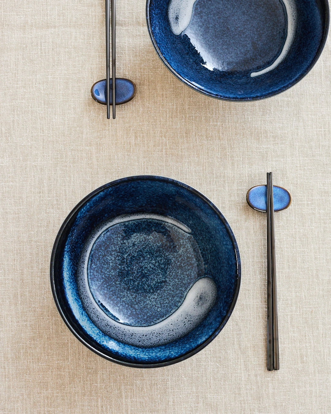 grand bol ramen bleu japonais