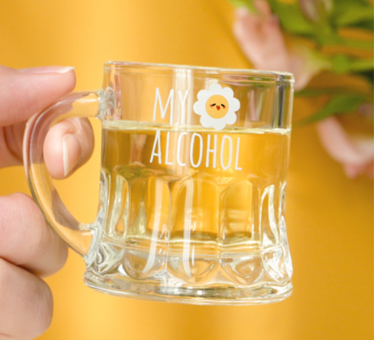 verres à soju fleur