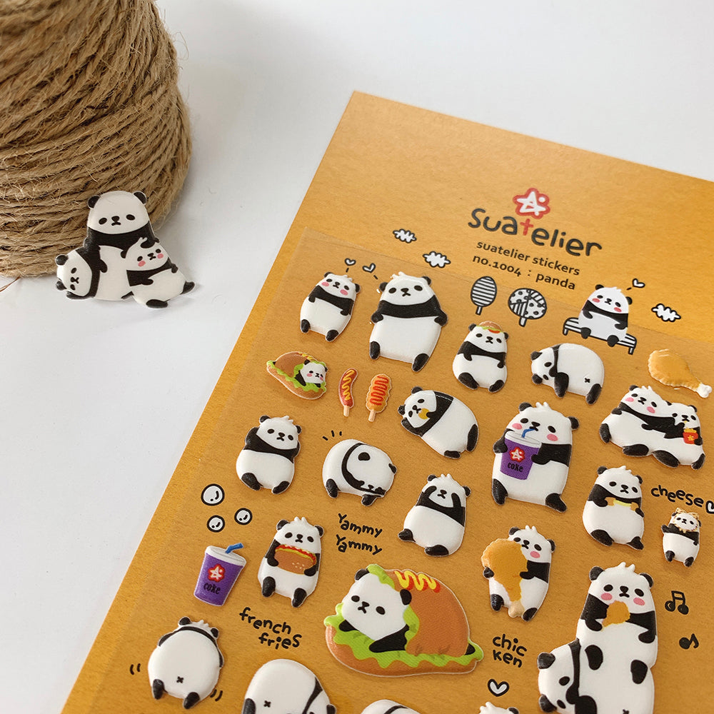 stickers panda mignon