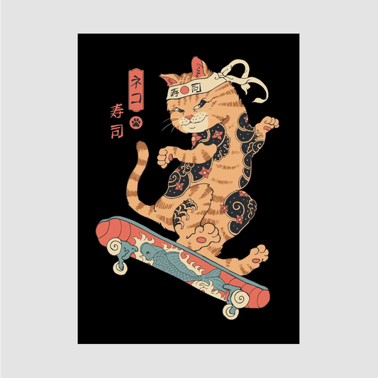 AFFICHE NEKO SKATE - SEOUL STATION